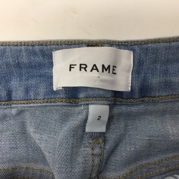 Frame Le One Skinny Jean Mid-Rise in Caspio Wash - Picture 11 of 15